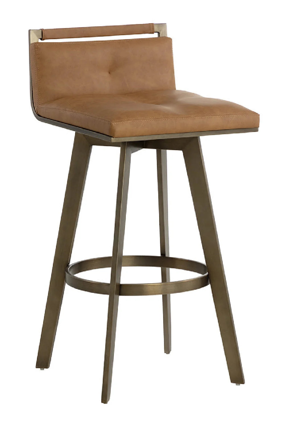 Luxury Upholstered Modern Swivel Bar Stool European Style for Villa