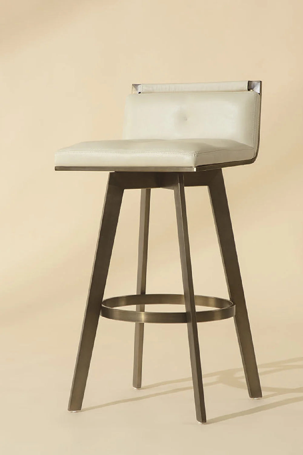 Luxury Upholstered Modern Swivel Bar Stool European Style for Villa
