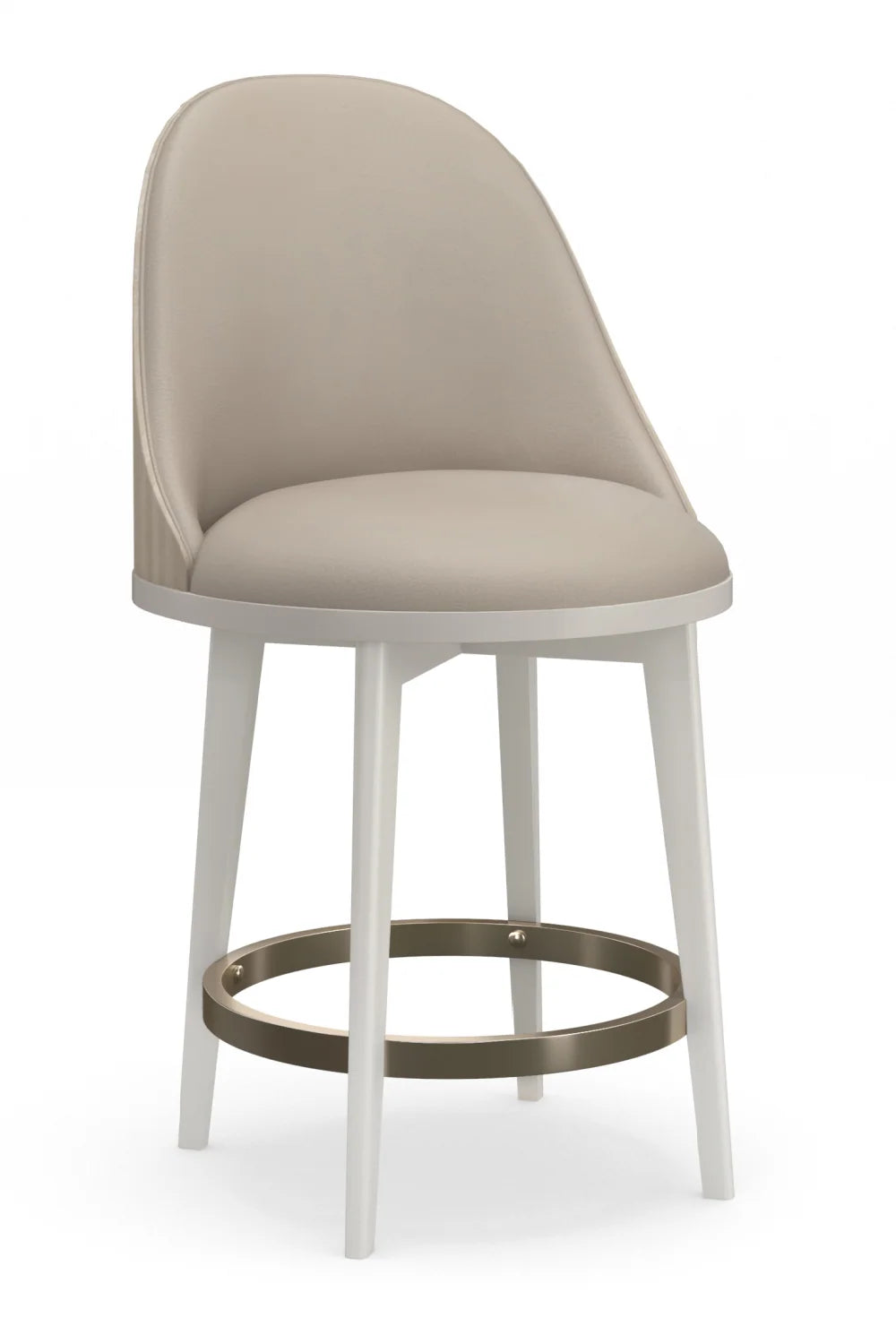 Luxury Upholstered Modern Swivel Counter Stool European Style for Villa