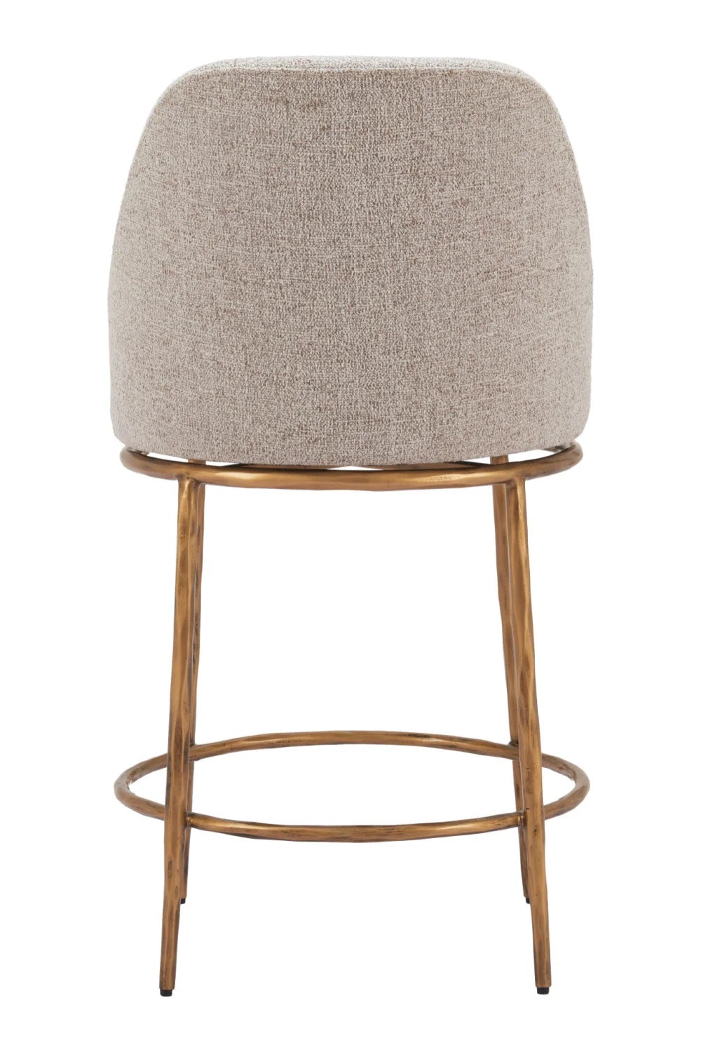 Luxury Upholstered Modern Swivel Counter Stool European Style for Villa