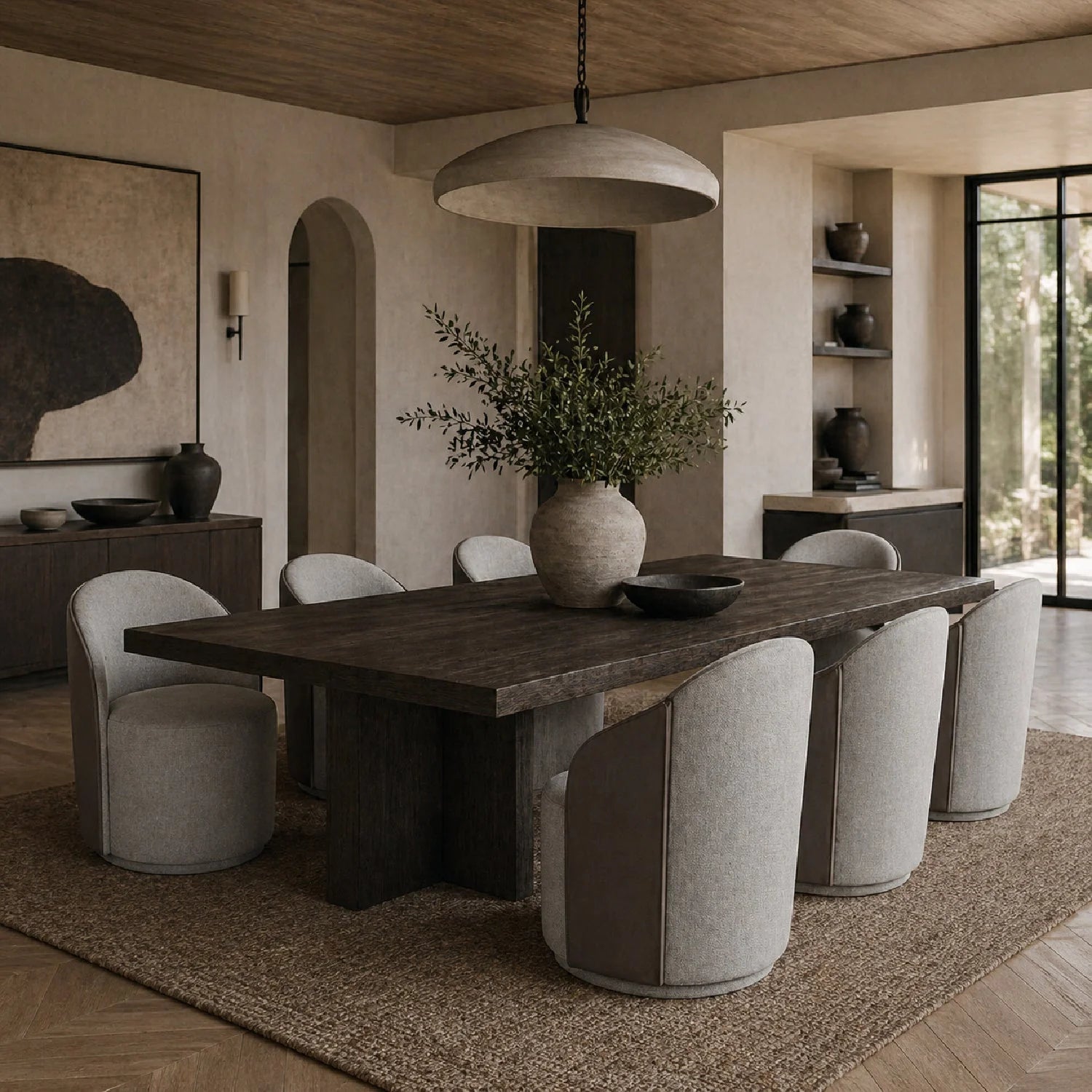 Luxury Upholstered Modern Swivel Dining Chair European Style for Villa