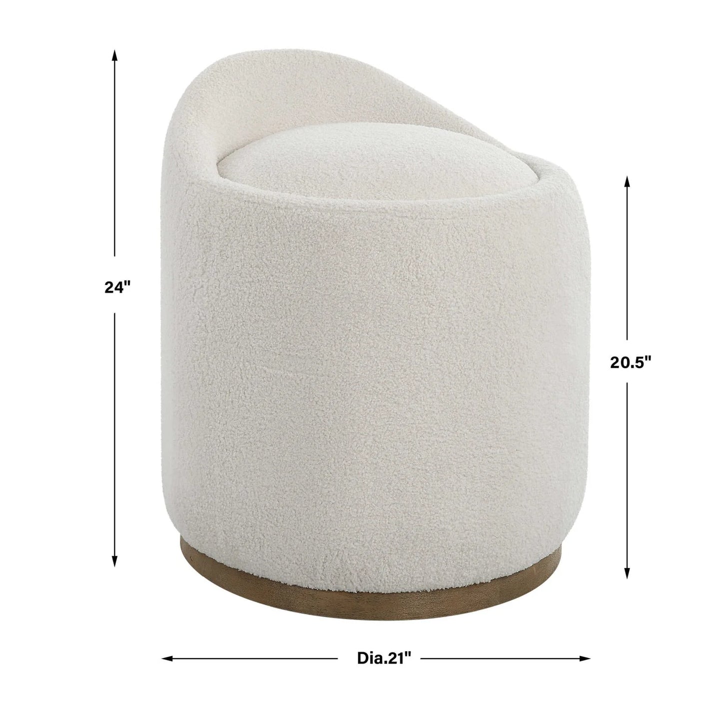 Luxury Upholstered Modern Swivel Ottoman European Style for Villa