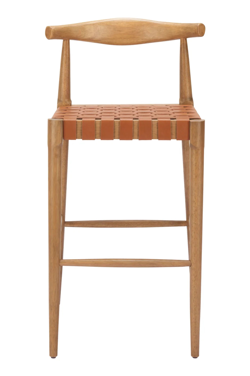 Luxury Upholstered Modern Tan Bar Stool European Style for Villa