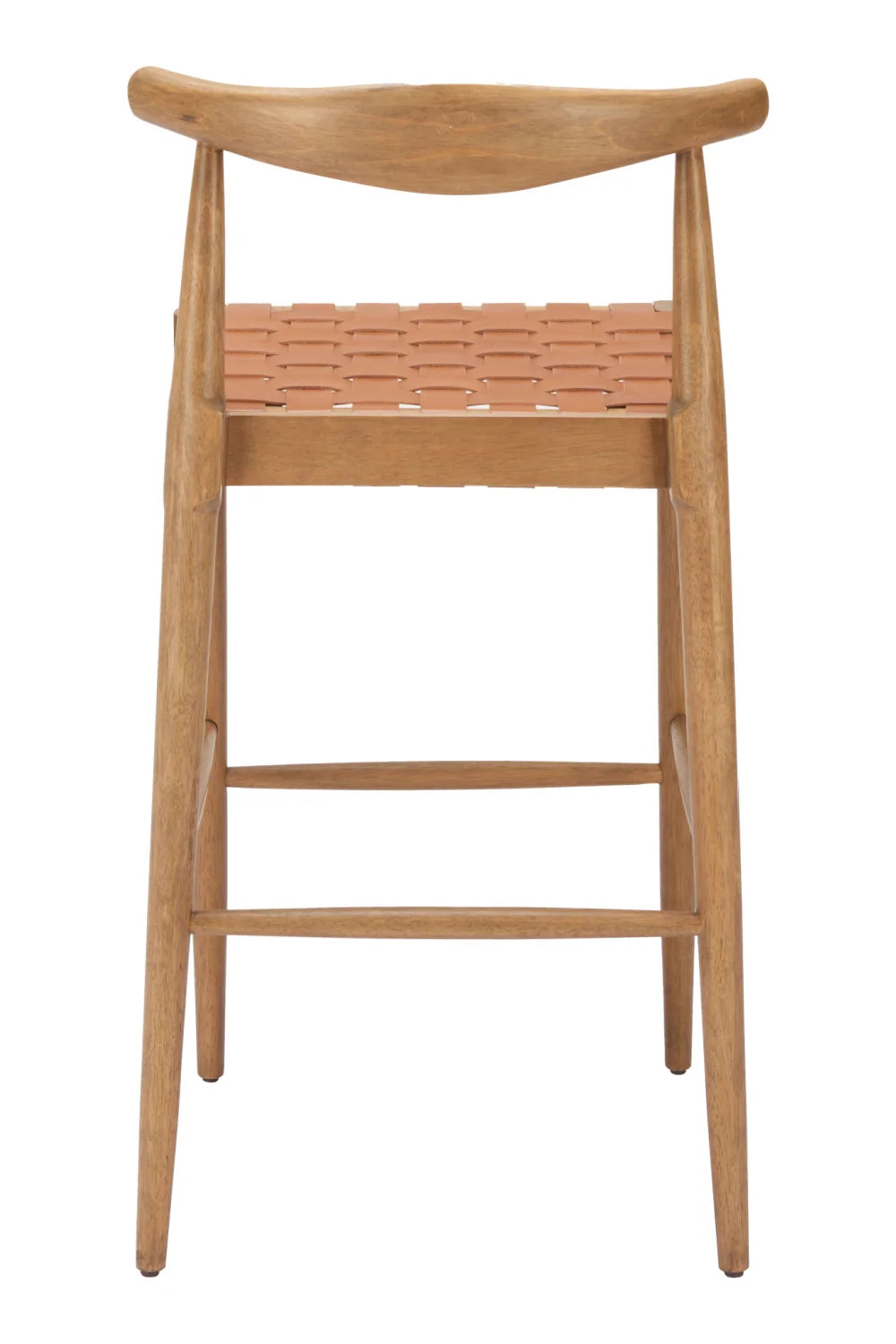 Luxury Upholstered Modern Tan Bar Stool European Style for Villa