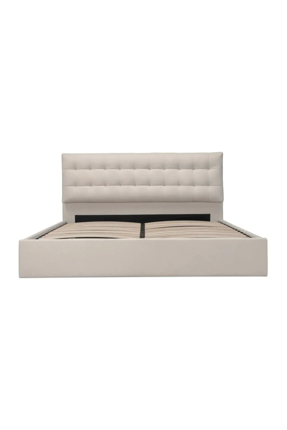 Luxury Upholstered Modern Tufted Storage Bed European Style for Villa