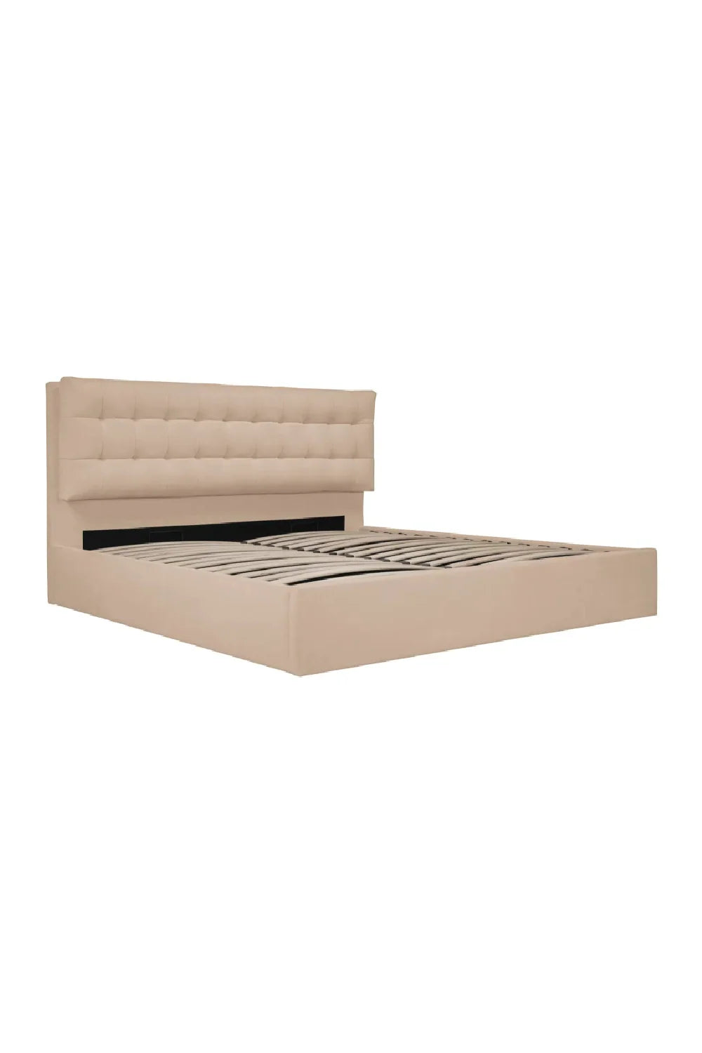 Luxury Upholstered Modern Tufted Storage Bed European Style for Villa
