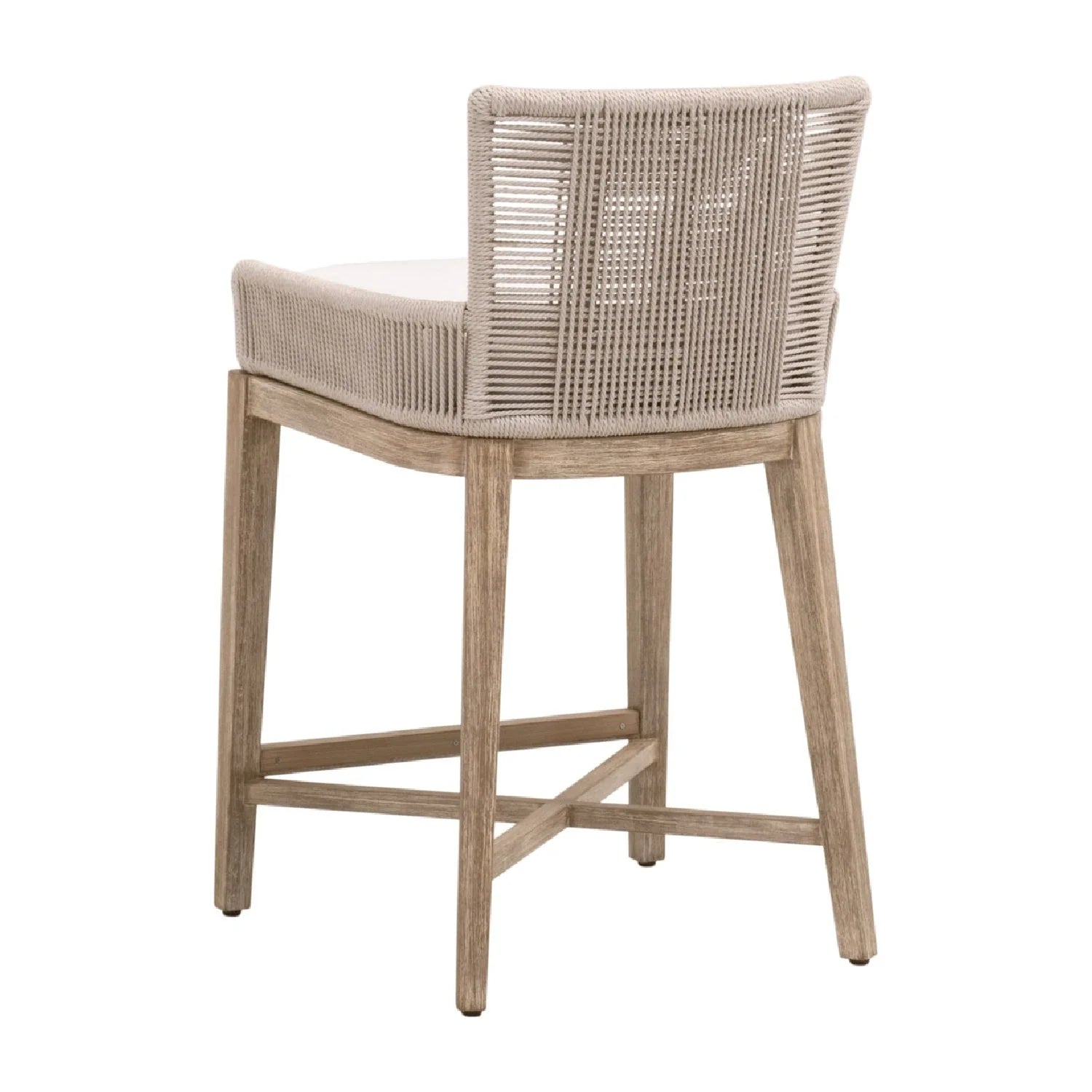 Luxury Upholstered Modern Twist Rope Counter Stool European Style for Villa