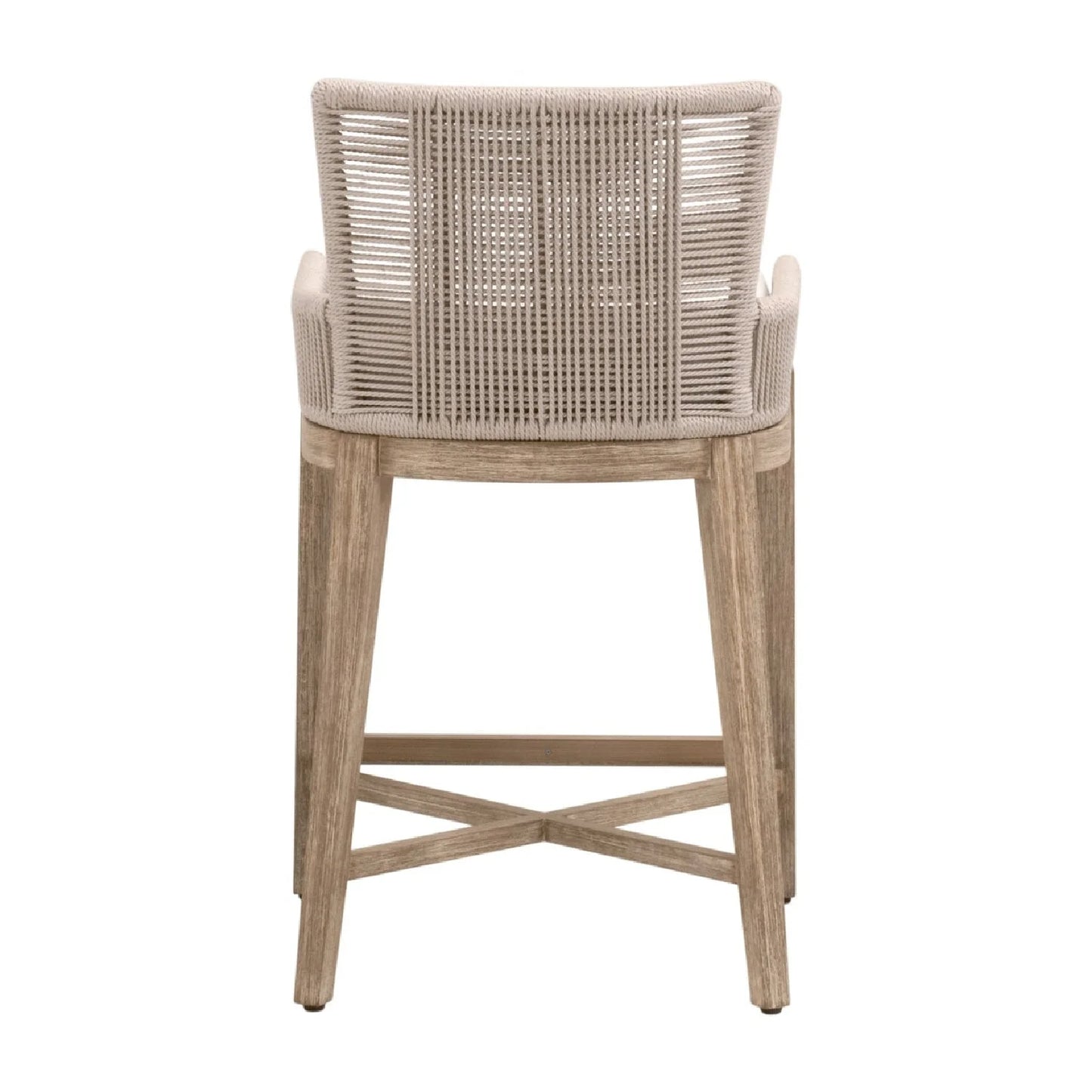 Luxury Upholstered Modern Twist Rope Counter Stool European Style for Villa