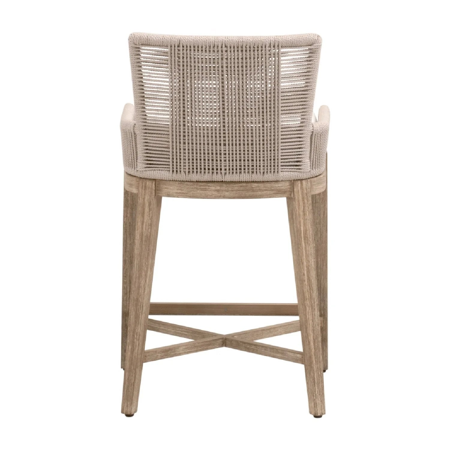 Luxury Upholstered Modern Twist Rope Counter Stool European Style for Villa