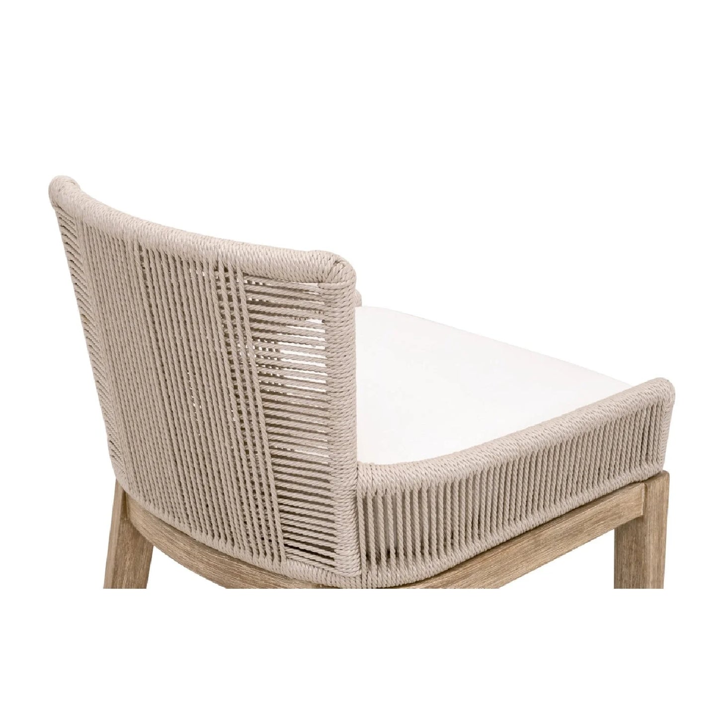 Luxury Upholstered Modern Twist Rope Counter Stool European Style for Villa