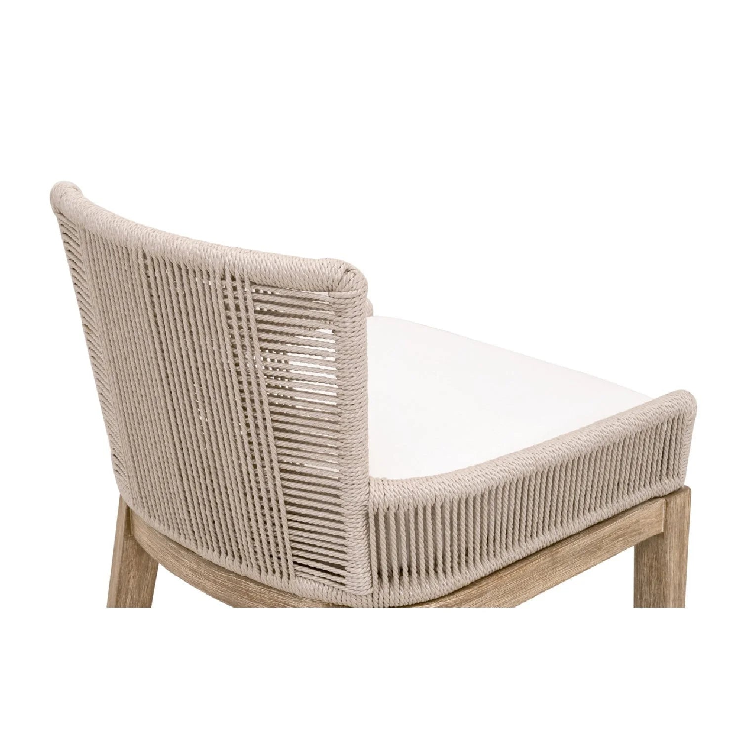 Luxury Upholstered Modern Twist Rope Counter Stool European Style for Villa