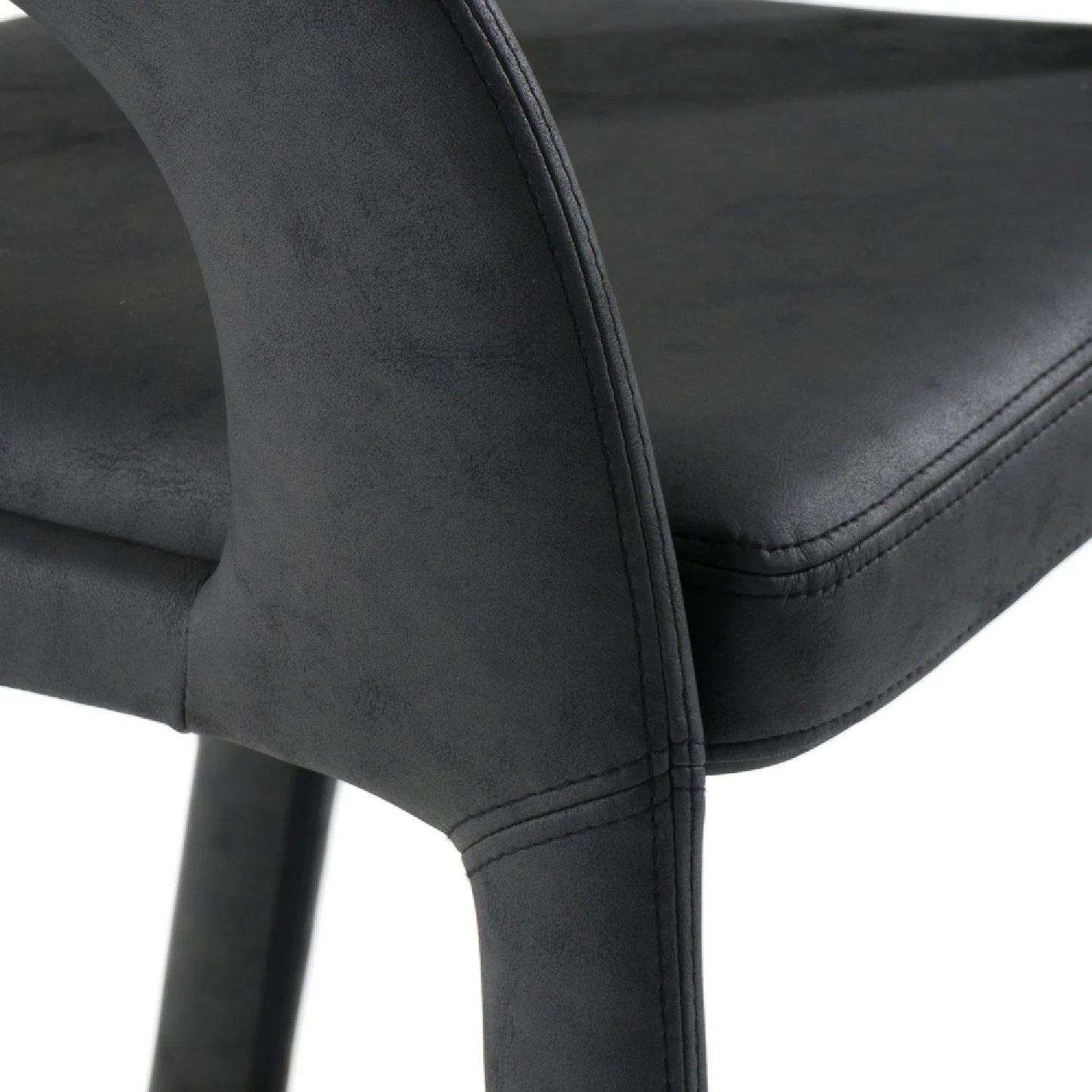 Luxury Upholstered Modern Vegan Leather Bar Chair European Style for Villa