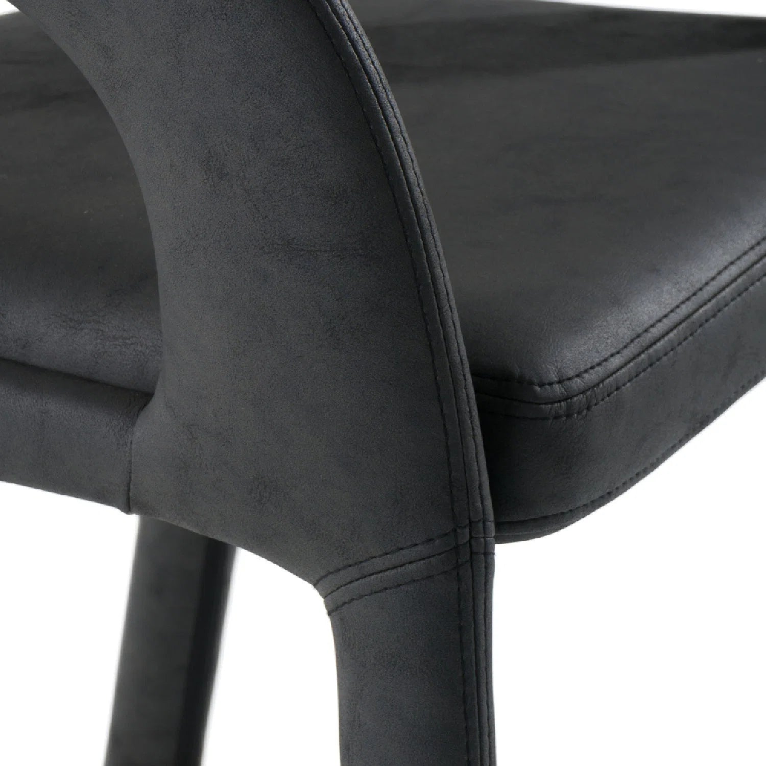 Luxury Upholstered Modern Vegan Leather Bar Chair European Style for Villa