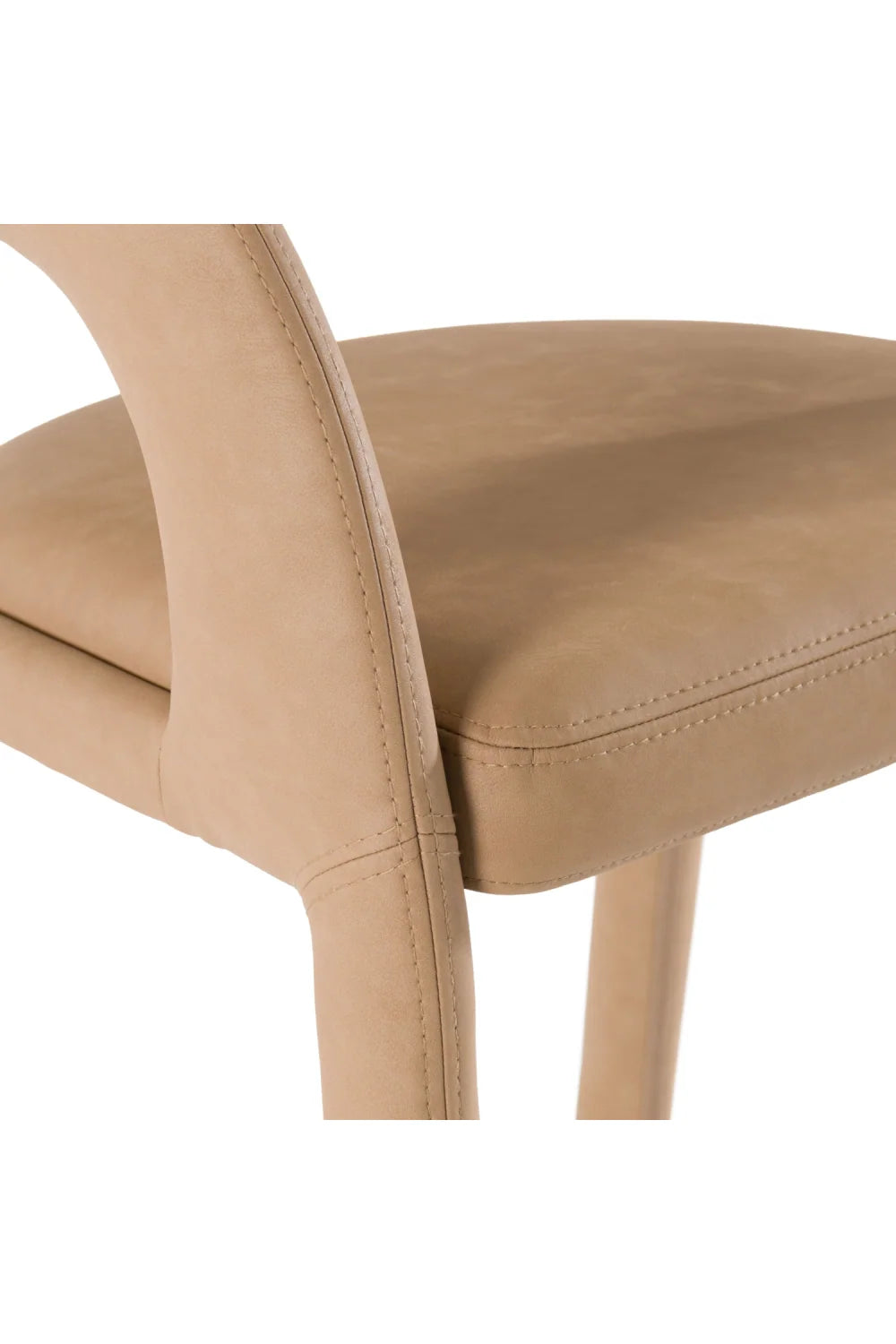 Luxury Upholstered Modern Vegan Leather Bar Chair European Style for Villa