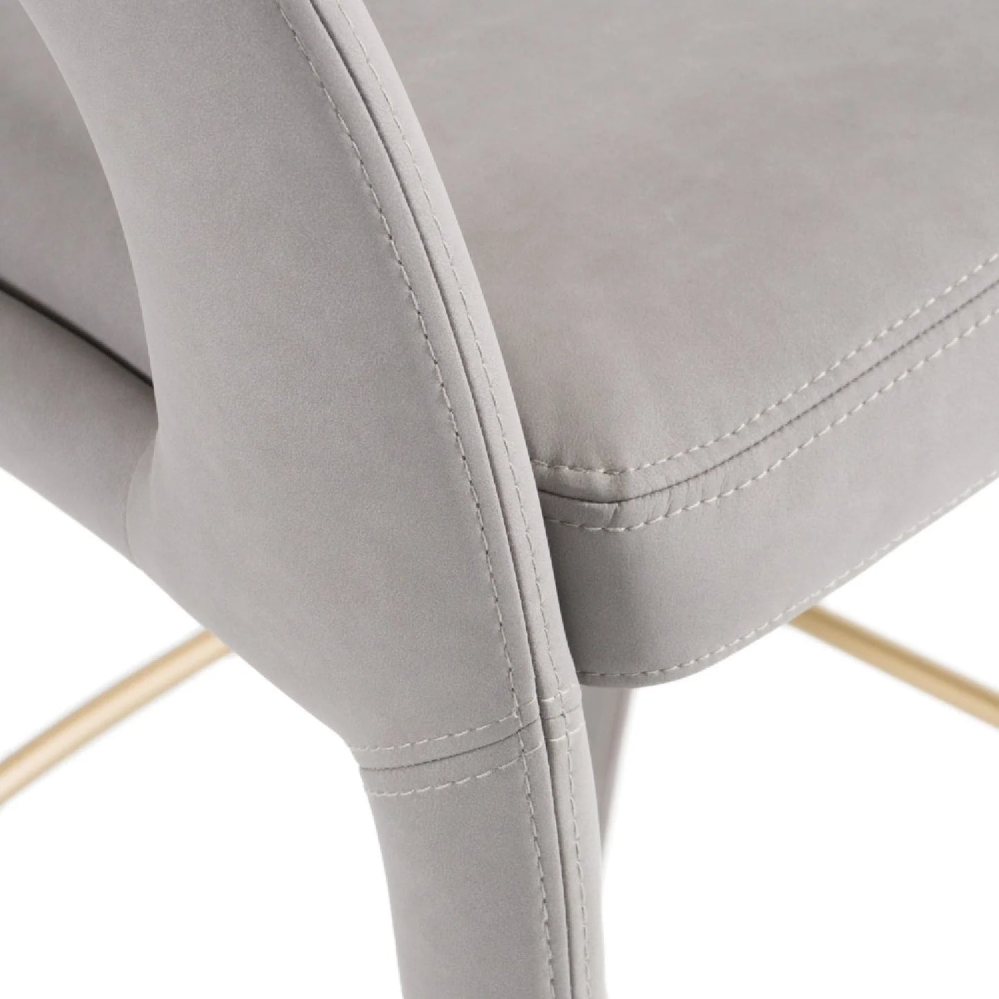 Luxury Upholstered Modern Vegan Leather Bar Chair European Style for Villa