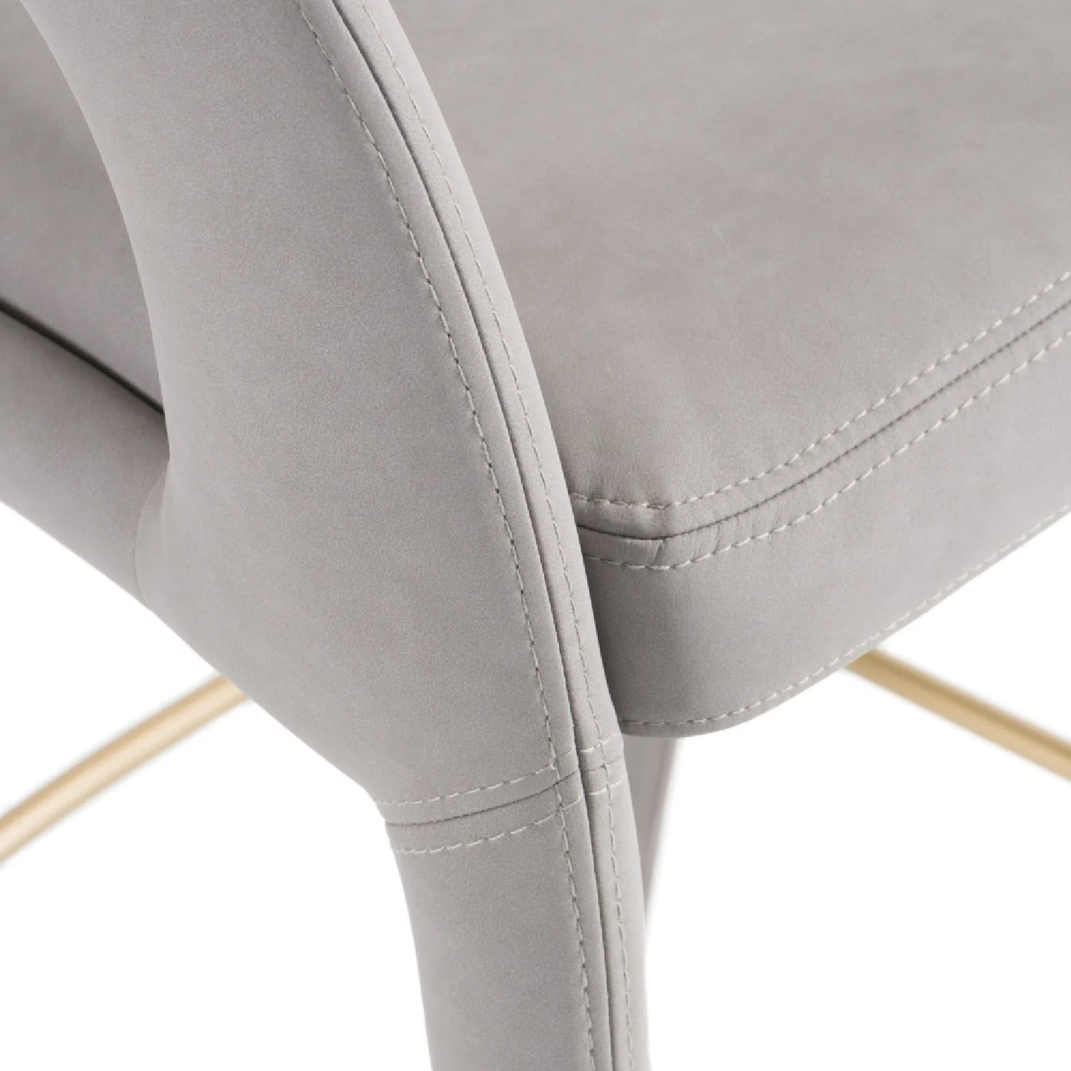 Luxury Upholstered Modern Vegan Leather Bar Chair European Style for Villa