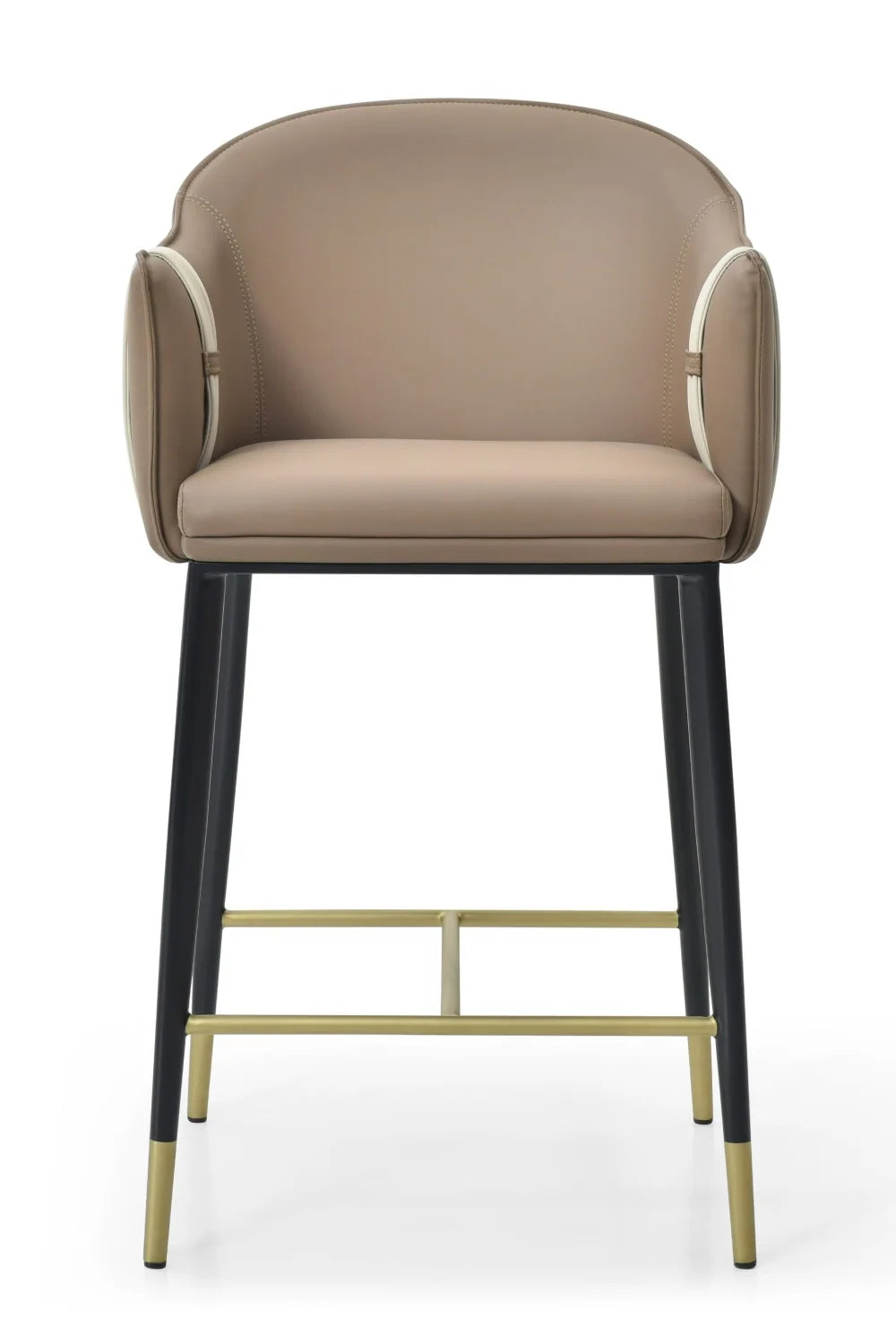 Luxury Upholstered Modern Vegan Leather Counter Chair European Style for Villa