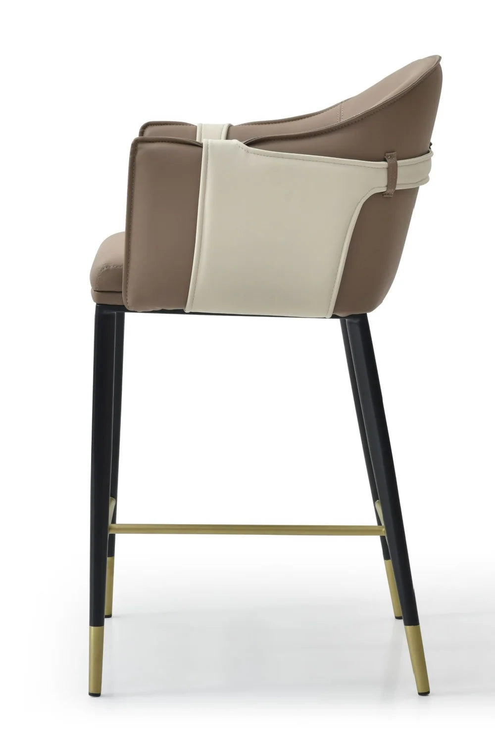 Luxury Upholstered Modern Vegan Leather Counter Chair European Style for Villa