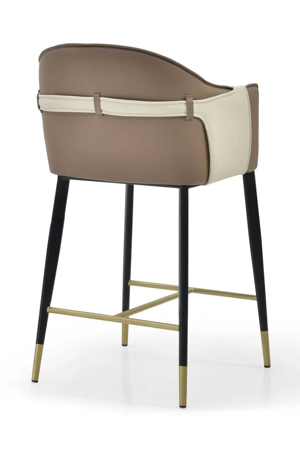 Luxury Upholstered Modern Vegan Leather Counter Chair European Style for Villa