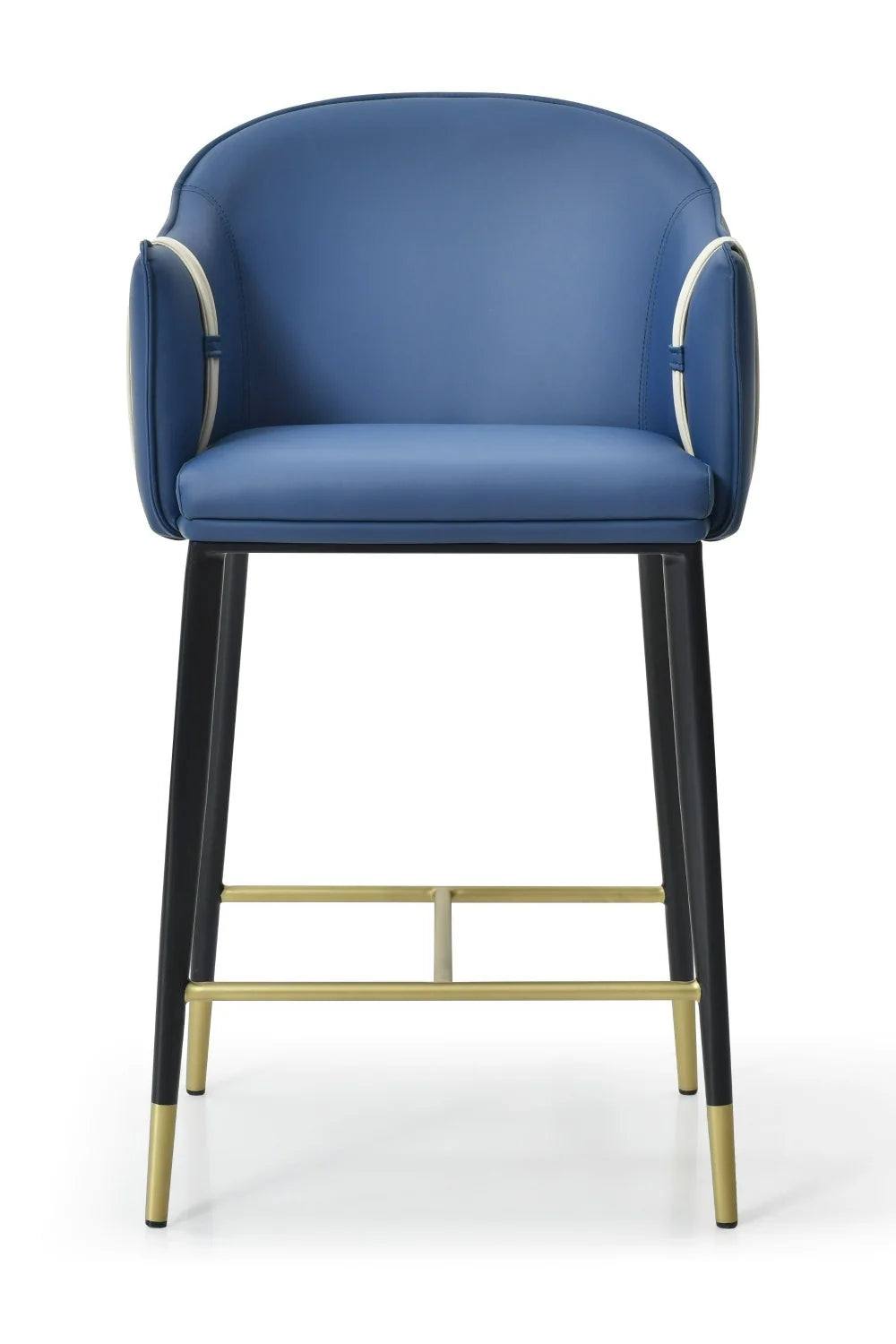 Luxury Upholstered Modern Vegan Leather Counter Chair European Style for Villa
