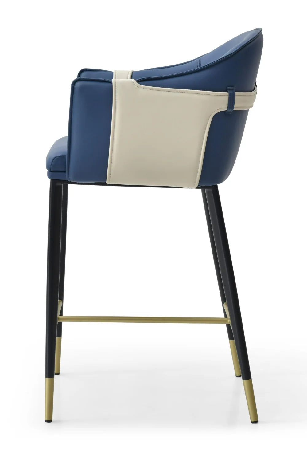 Luxury Upholstered Modern Vegan Leather Counter Chair European Style for Villa