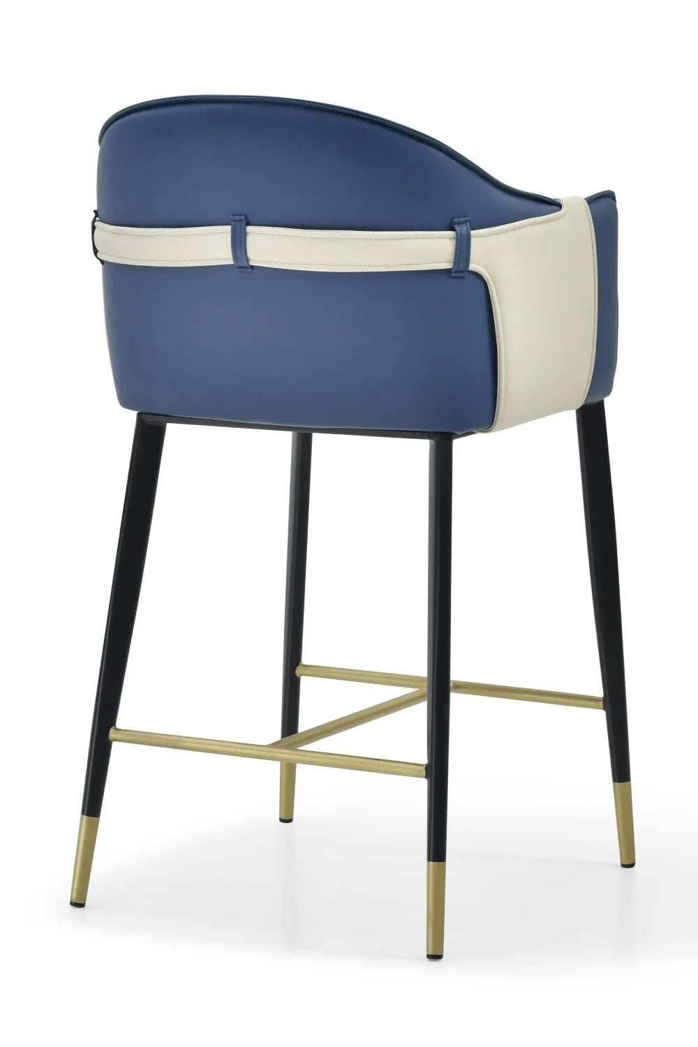 Luxury Upholstered Modern Vegan Leather Counter Chair European Style for Villa