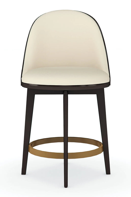 Luxury Upholstered Modern Vegan Leather Counter Stool European Style for Villa