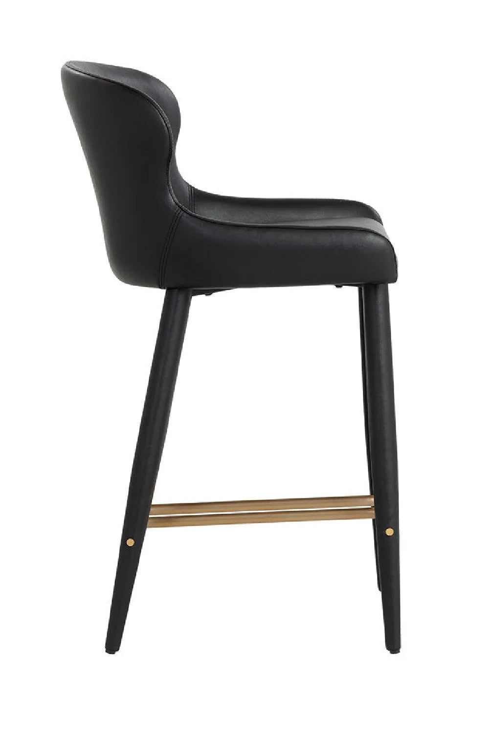 Luxury Upholstered Modern Vegan Leather Counter Stool European Style for Villa