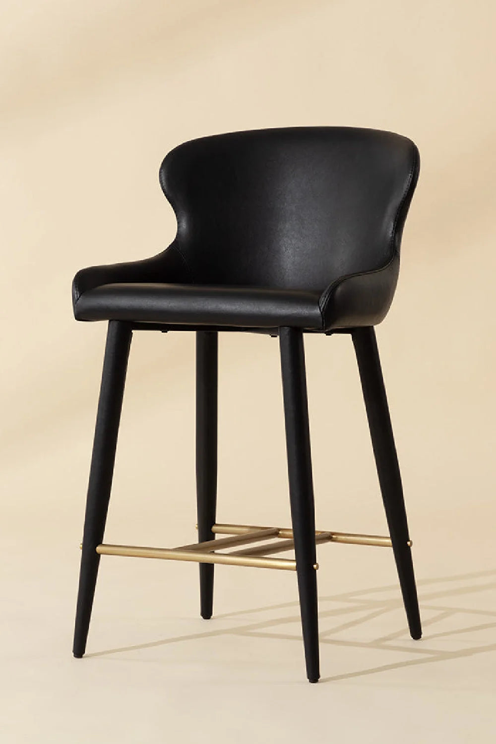 Luxury Upholstered Modern Vegan Leather Counter Stool European Style for Villa