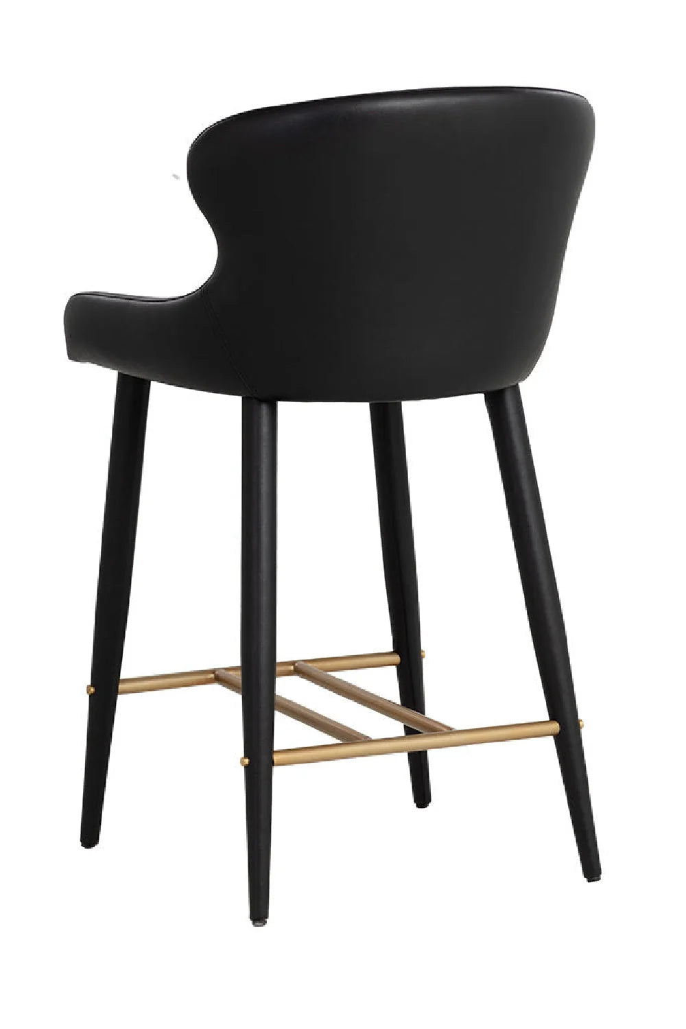 Luxury Upholstered Modern Vegan Leather Counter Stool European Style for Villa