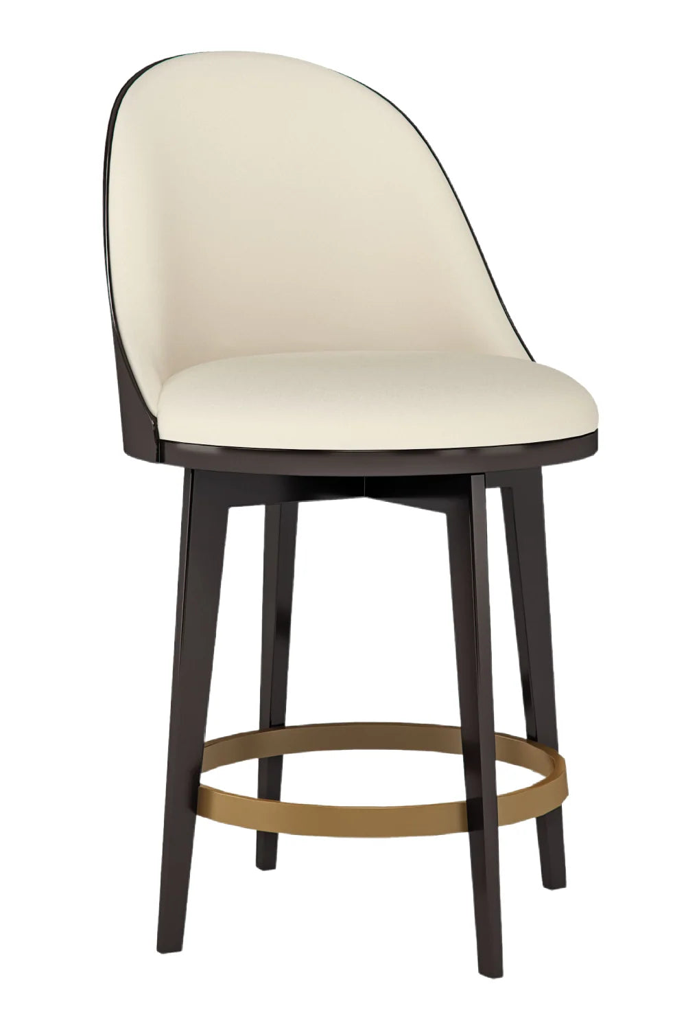 Luxury Upholstered Modern Vegan Leather Counter Stool European Style for Villa