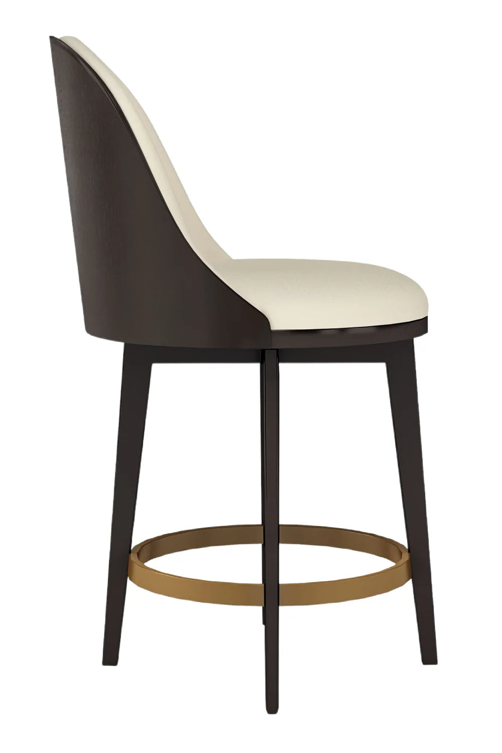 Luxury Upholstered Modern Vegan Leather Counter Stool European Style for Villa