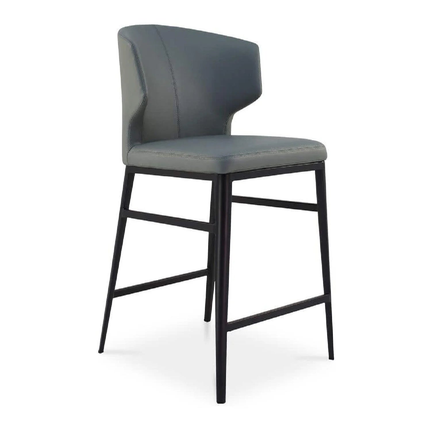 Luxury Upholstered Modern Vegan Leather Counter Stool European Style for Villa