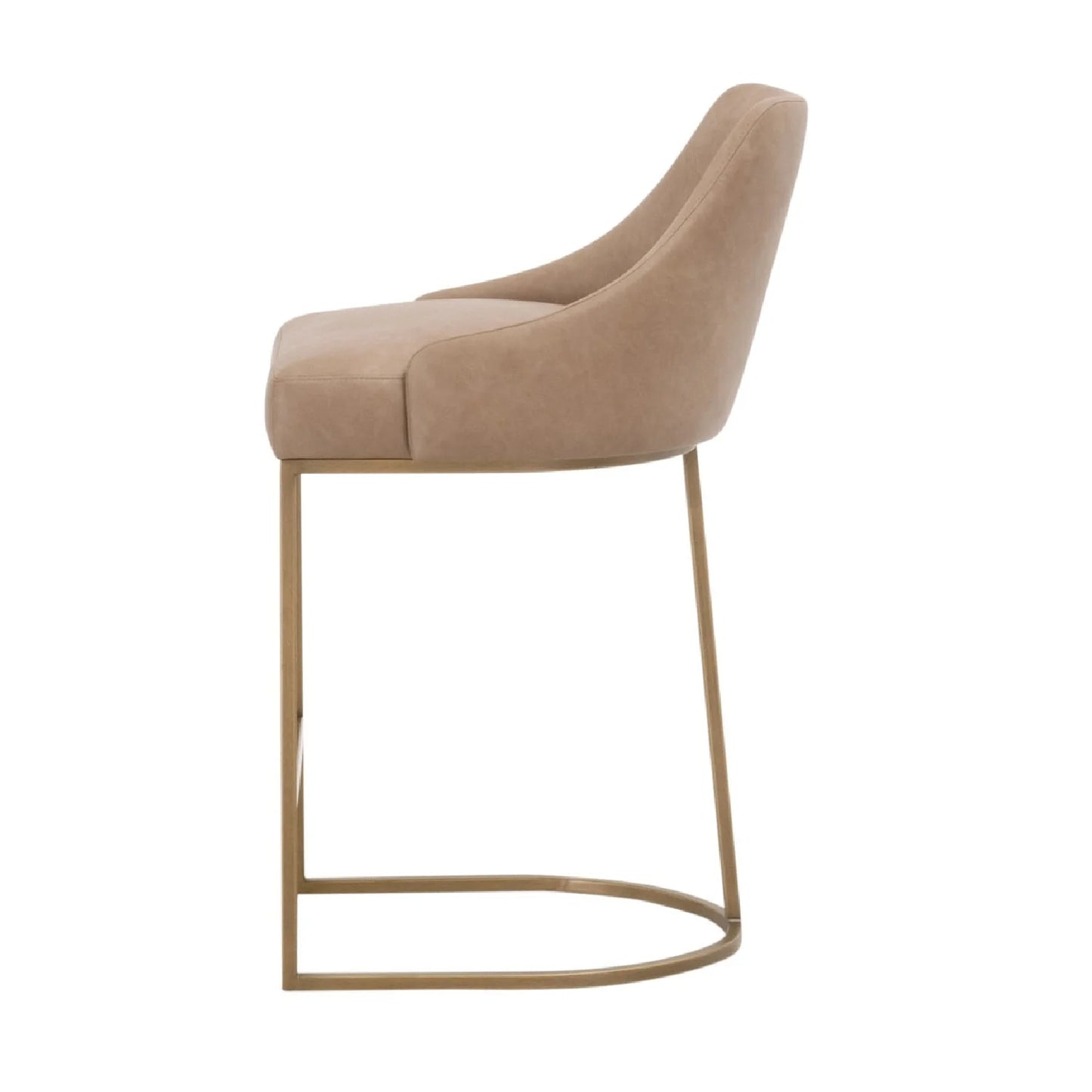 Luxury Upholstered Modern Vegan Leather Counter Stool Set European Style for Villa