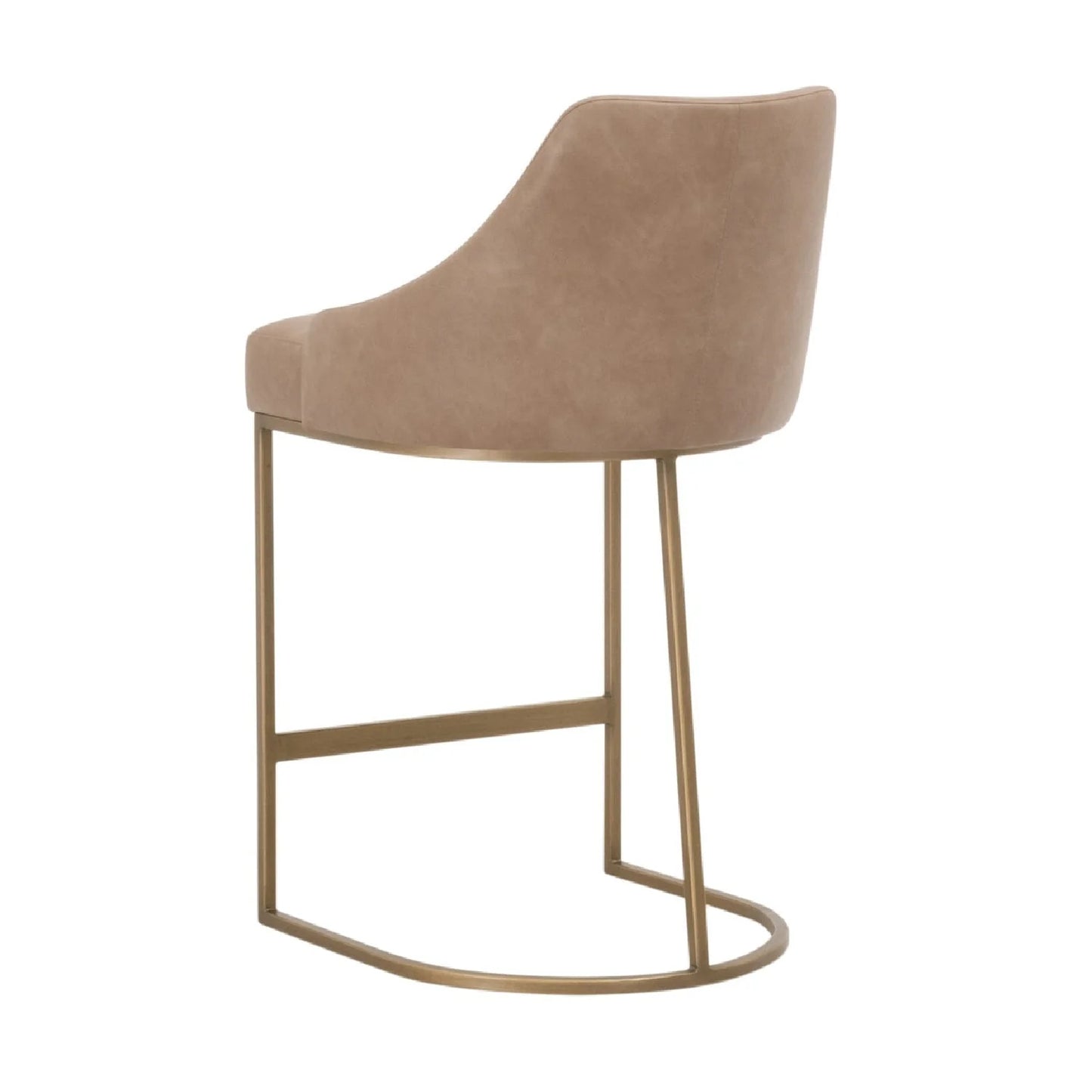Luxury Upholstered Modern Vegan Leather Counter Stool Set European Style for Villa
