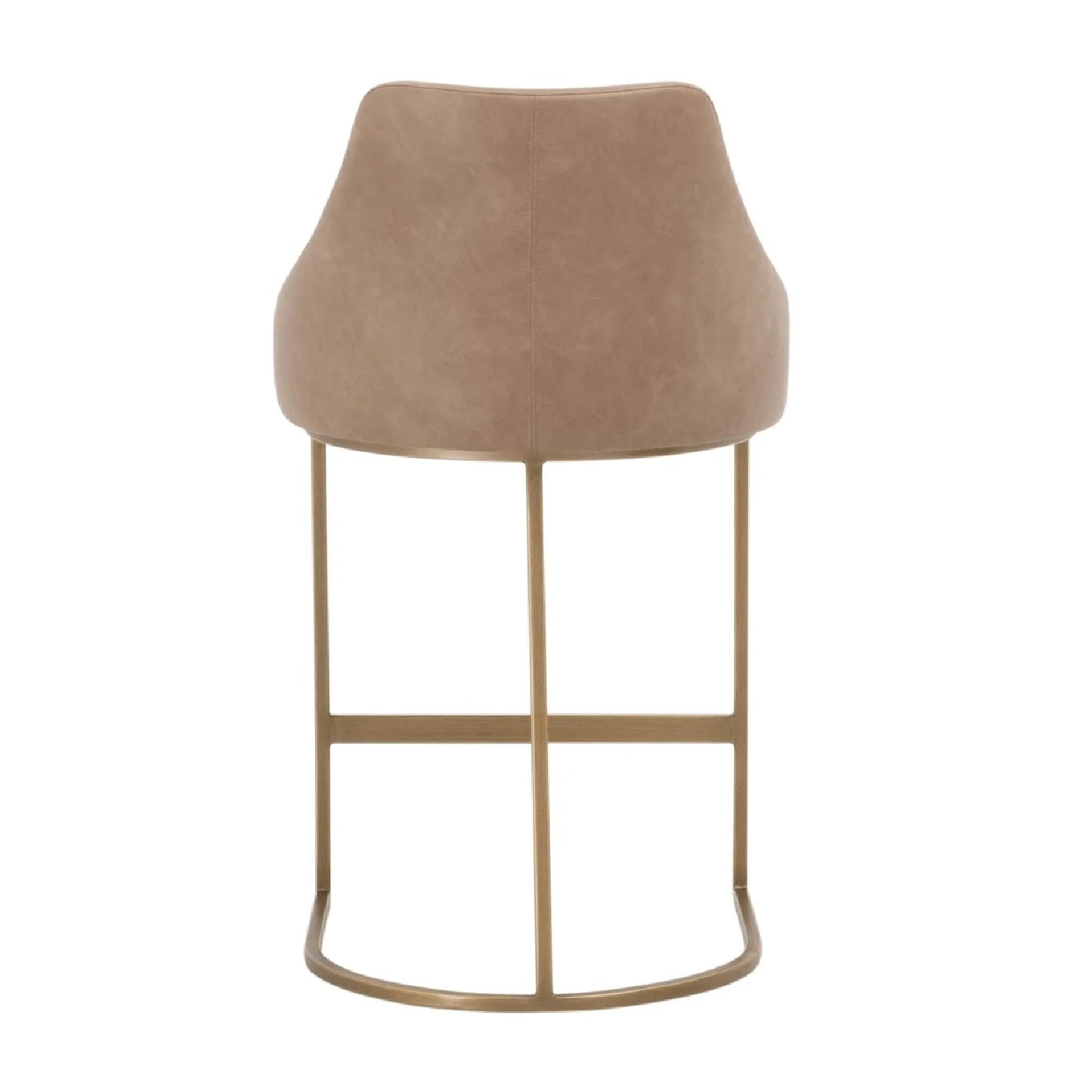 Luxury Upholstered Modern Vegan Leather Counter Stool Set European Style for Villa