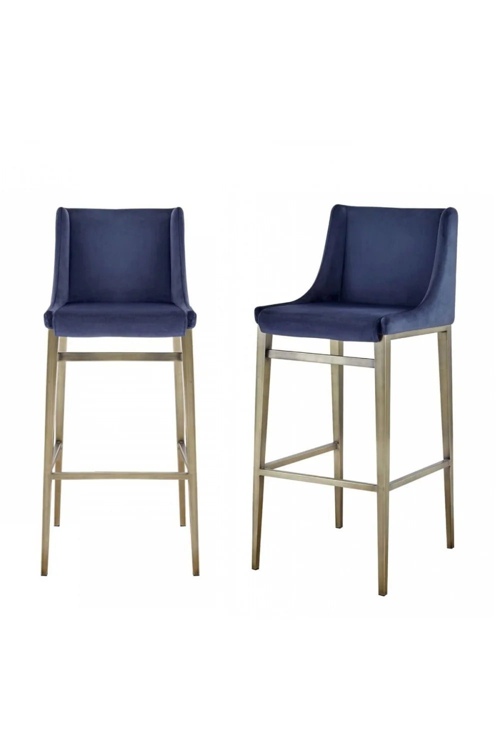 Luxury Upholstered Modern Velvet Bar Stool European Style for Villa