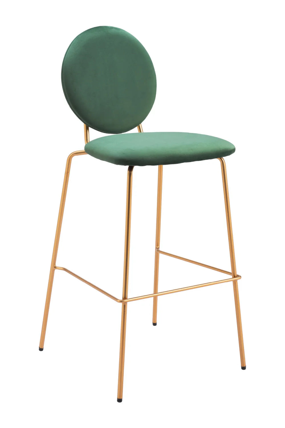 Luxury Upholstered Modern Velvet Bar Stool European Style for Villa