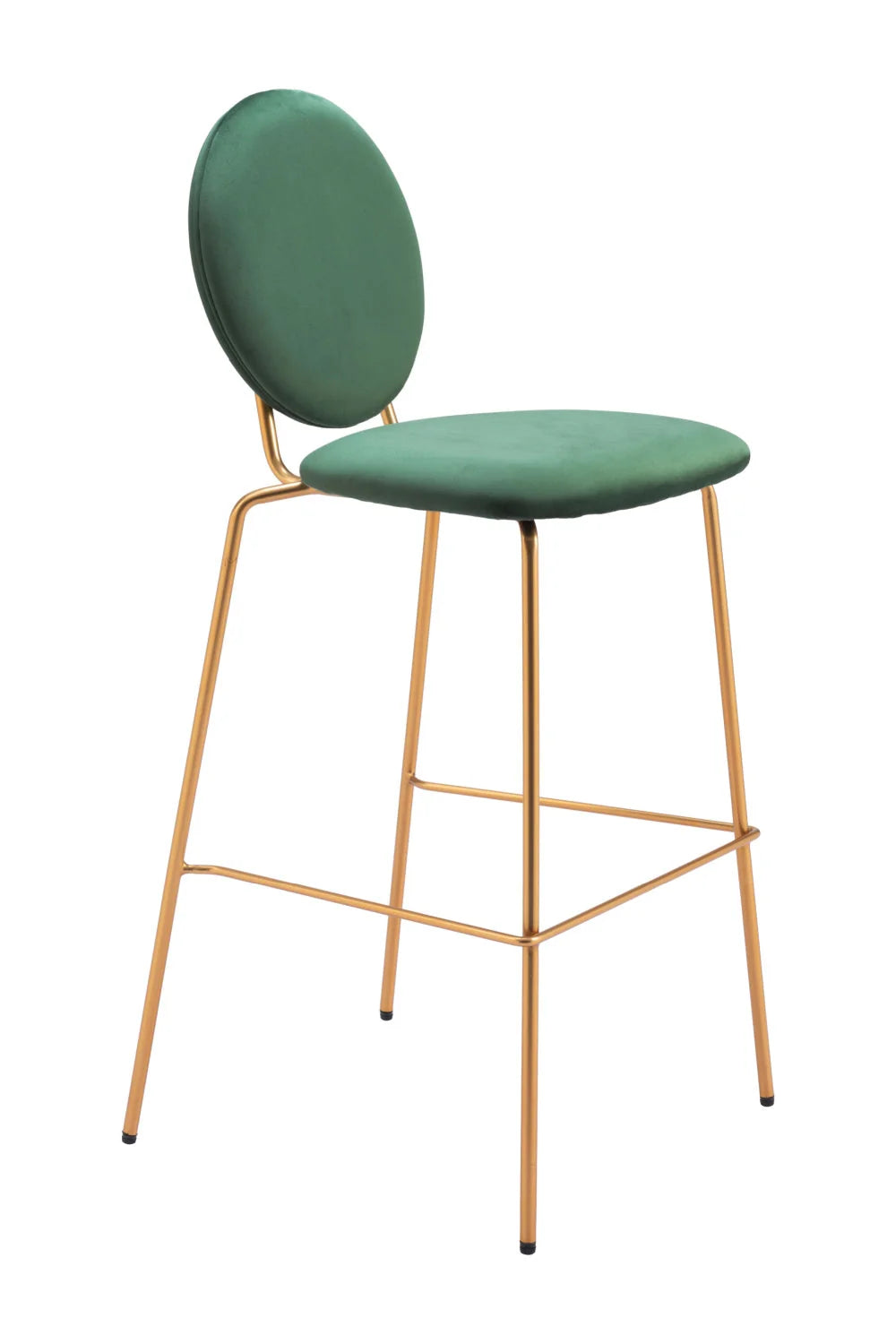 Luxury Upholstered Modern Velvet Bar Stool European Style for Villa