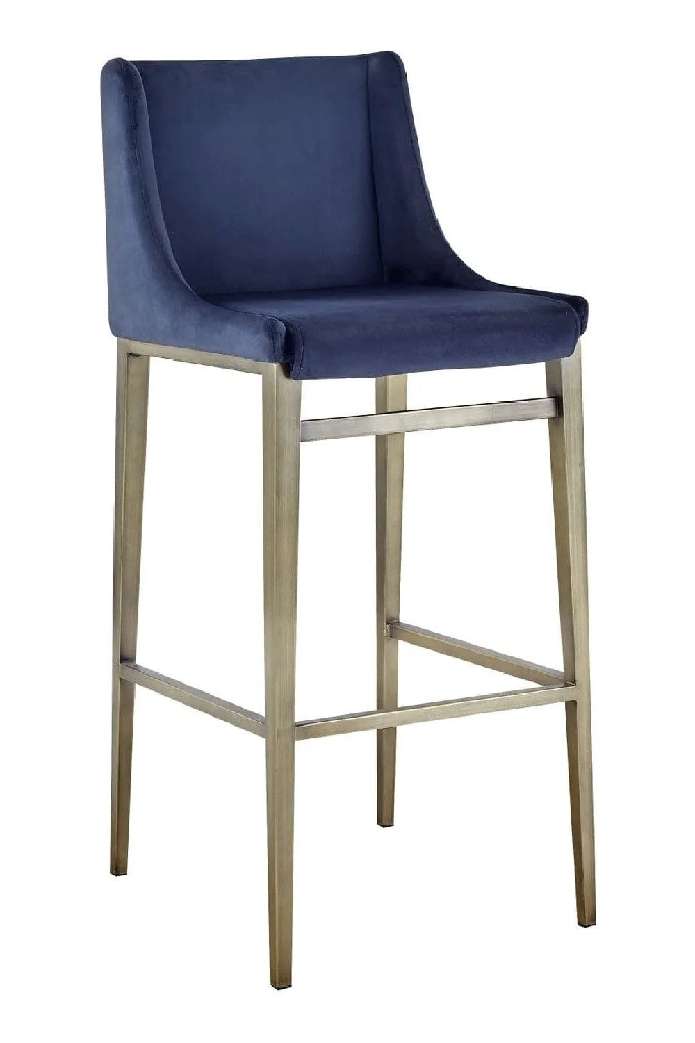 Luxury Upholstered Modern Velvet Bar Stool European Style for Villa