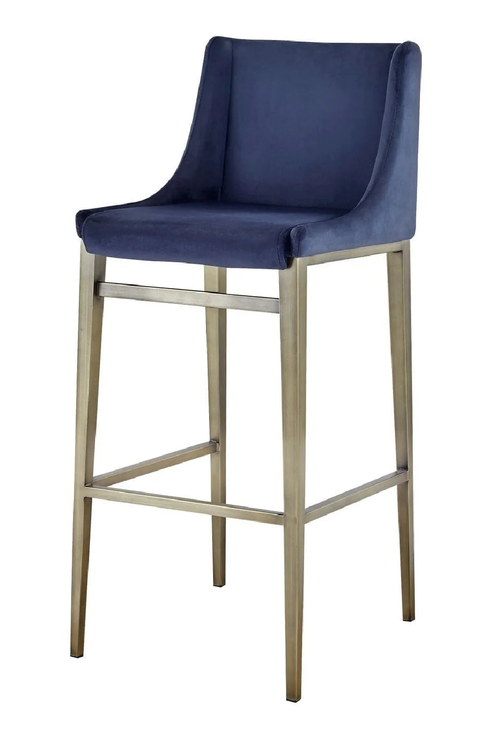 Luxury Upholstered Modern Velvet Bar Stool European Style for Villa