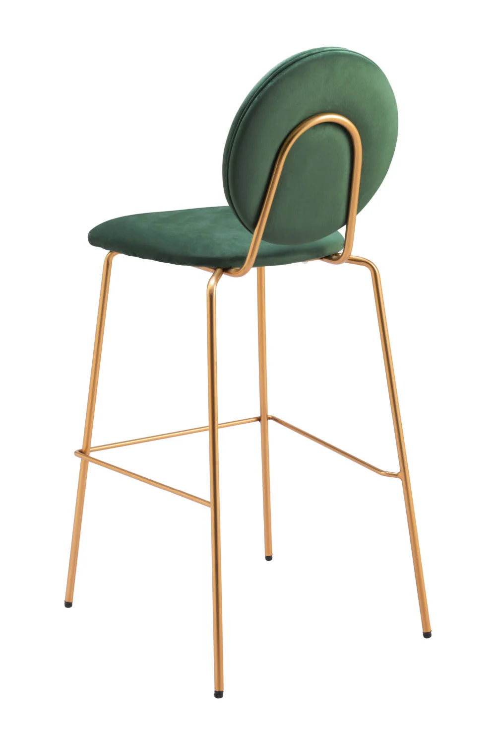 Luxury Upholstered Modern Velvet Bar Stool European Style for Villa