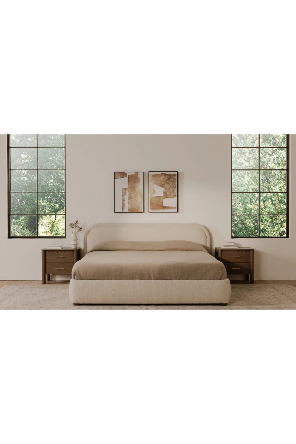 Luxury Upholstered Modern Velvet Bed European Style for Villa