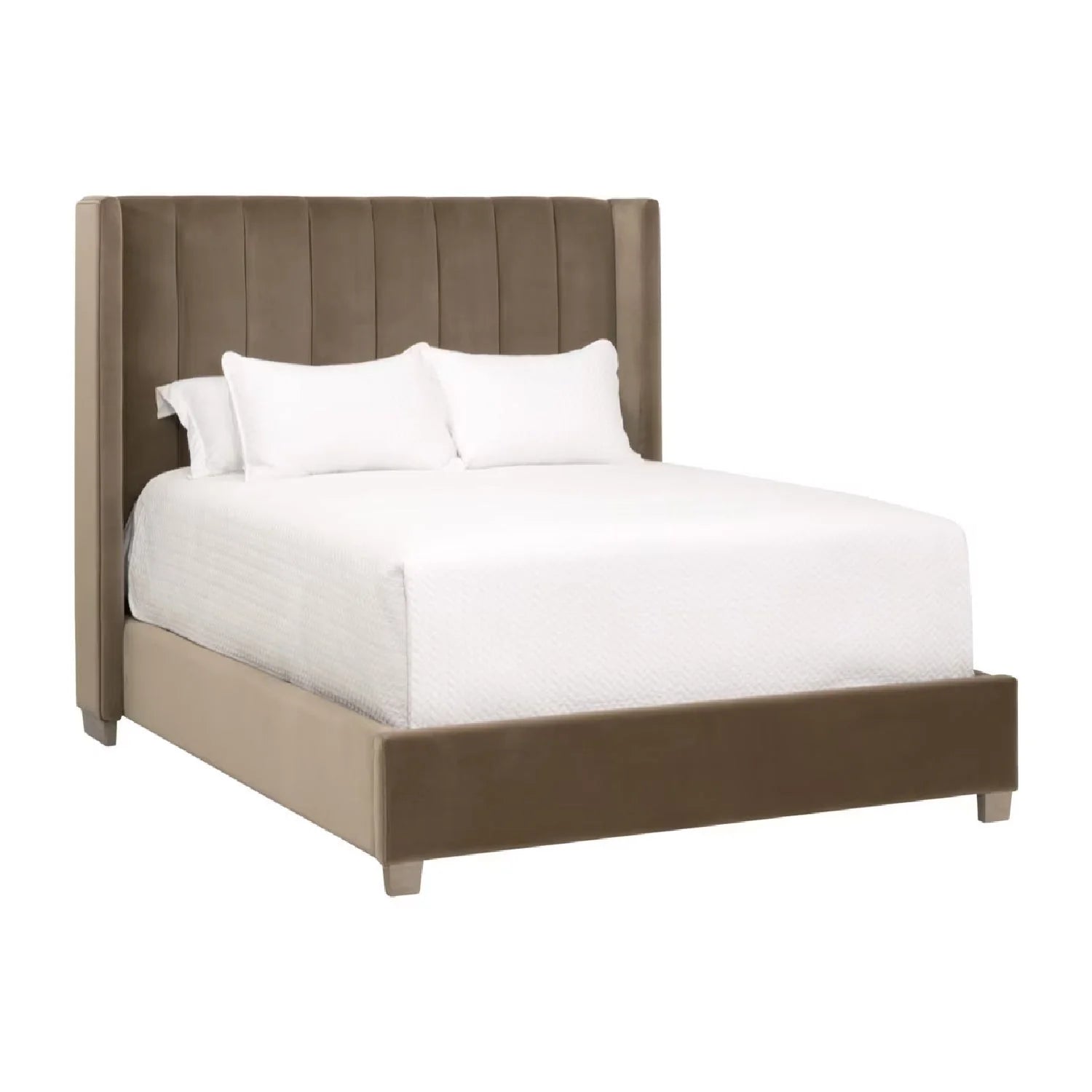 Luxury Upholstered Modern Velvet Bed European Style for Villa