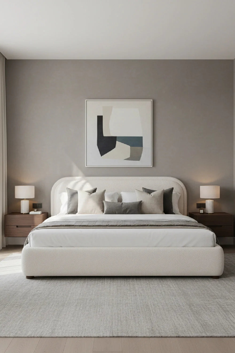 Luxury Upholstered Modern Velvet Bed European Style for Villa