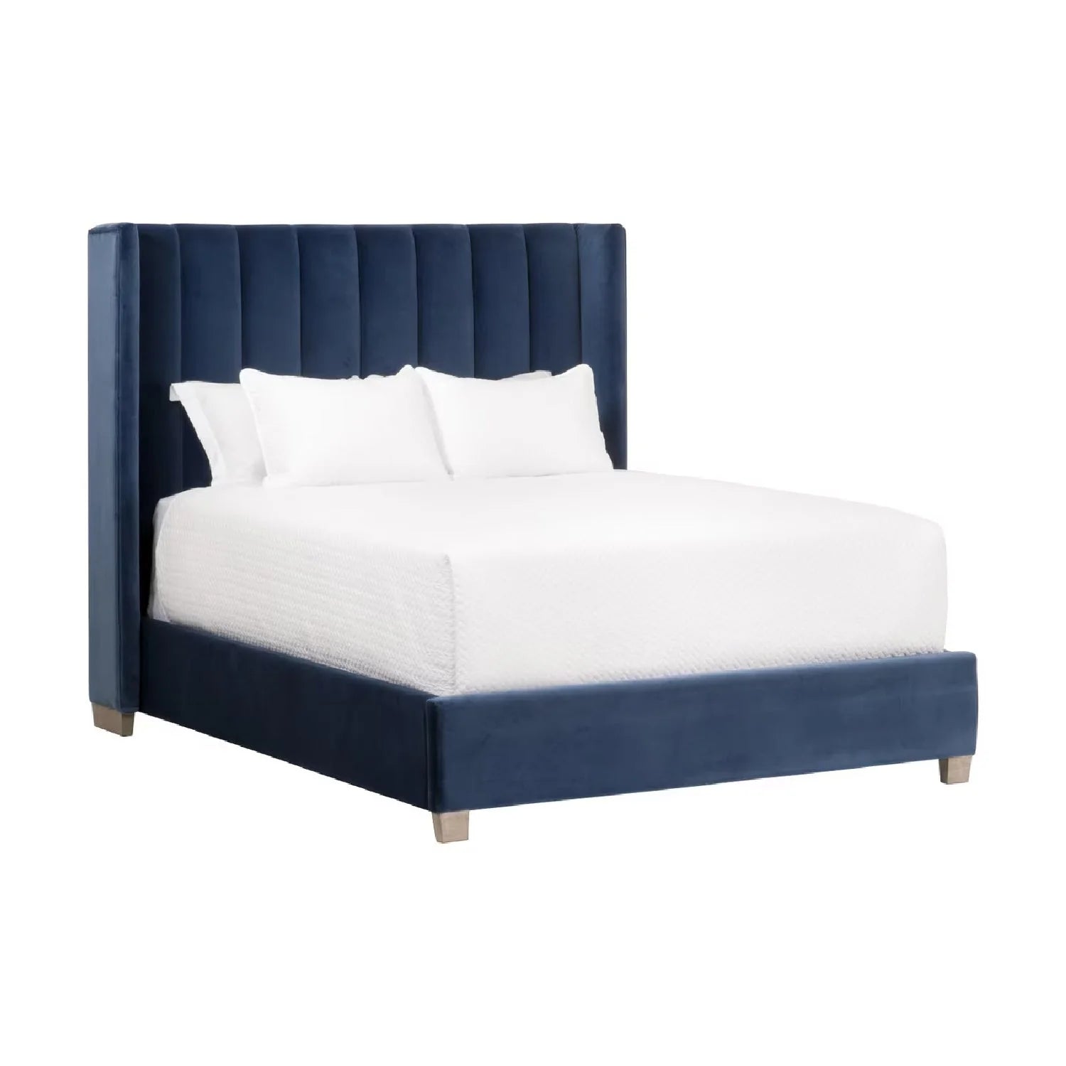 Luxury Upholstered Modern Velvet Bed European Style for Villa