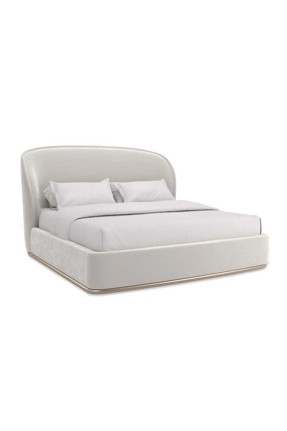 Luxury Upholstered Modern Velvet Bed European Style for Villa