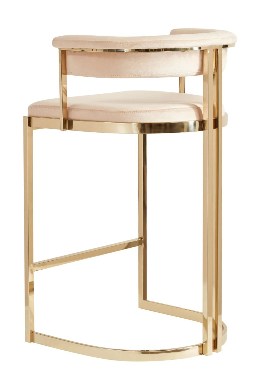 Luxury Upholstered Modern Velvet Counter Stool European Style for Villa
