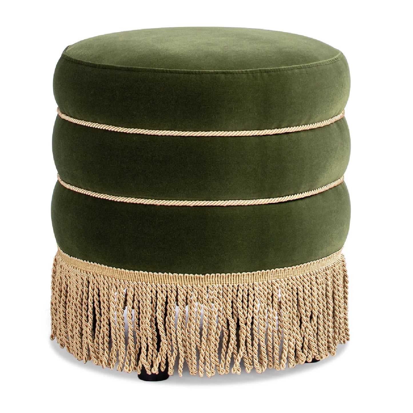 Luxury Upholstered Modern Velvet Ottoman European Style for Villa