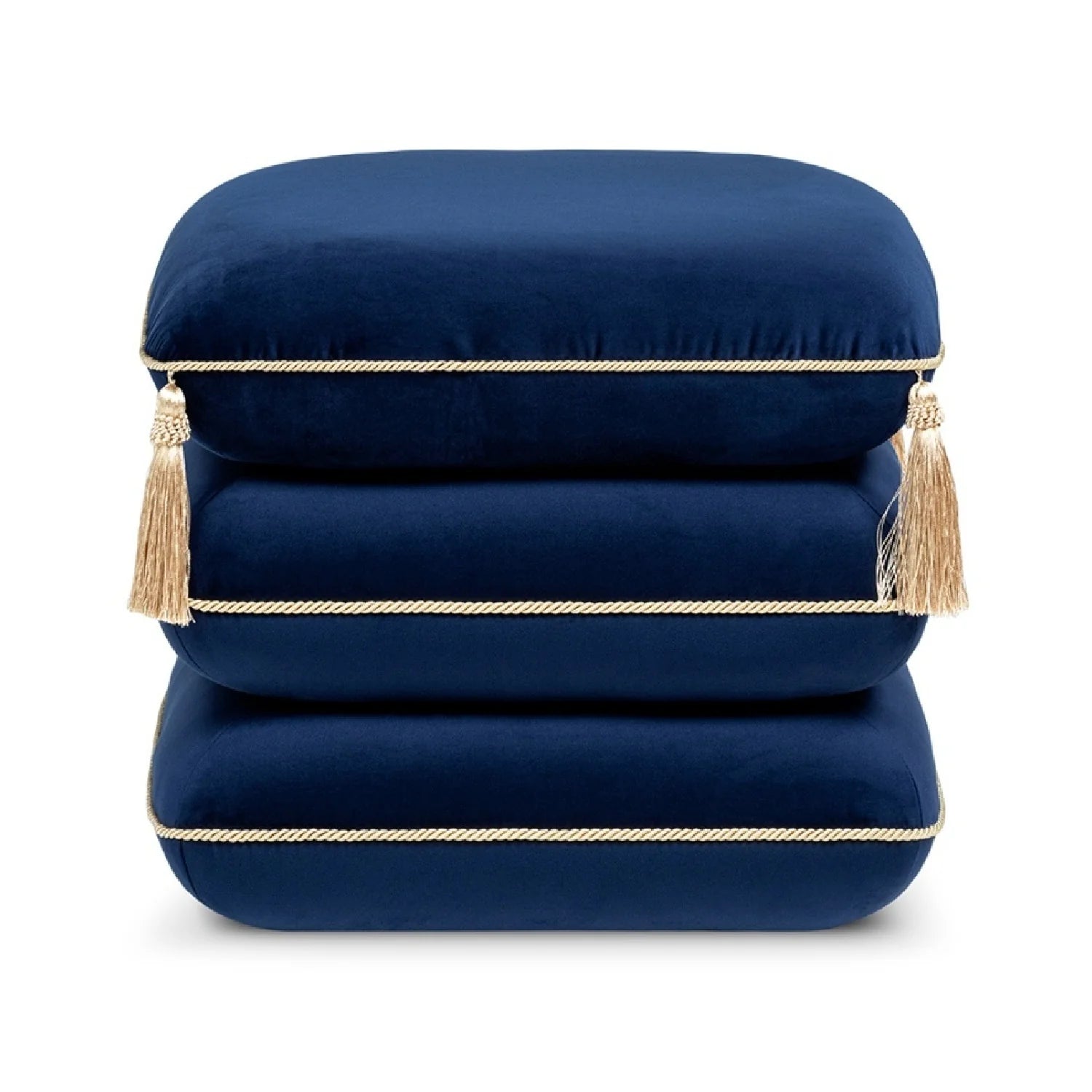 Luxury Upholstered Modern Velvet Ottoman European Style for Villa